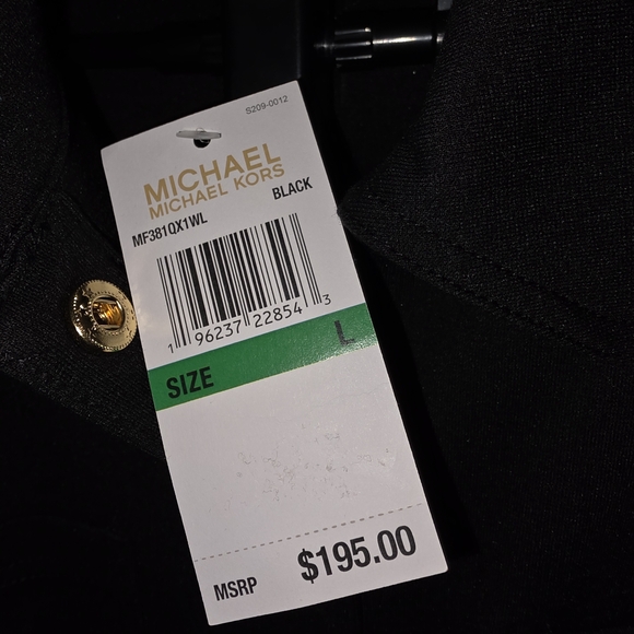 MICHAEL Michael Kors Stretch Ponte Shirtdress In Black  Size Large - Picture 8 of 8